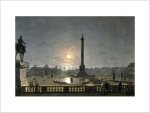 Northumberland House & Whitehall from the North Side of Trafalgar Square, by Moonlight: 1861-1867