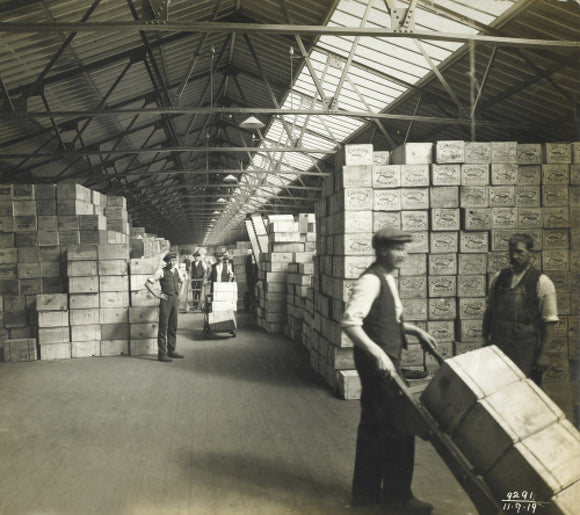 Storage at the Tilbury Docks: 1919