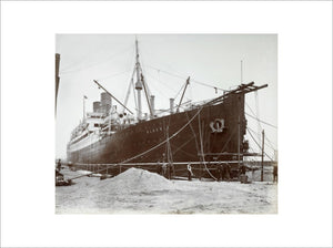 Cunard ship Alaunia in Royal Albert Dock: 20th century