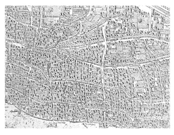 City map image made from the Copperplate Map: 1559
