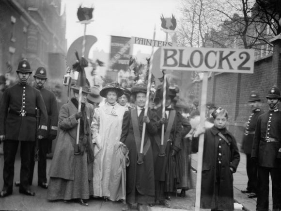 Suffragette procession: 20th century