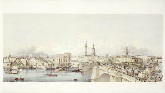 View of London from the South Bank: 19th century