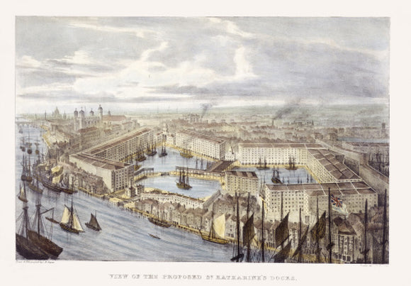 View of the proposed St. Katharine's Docks: 19th century