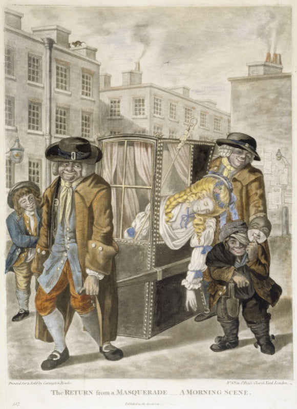 The return from a masquerade - a morning scene: 1784