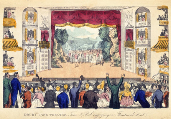 Drury Lane Theatre, Tom & Bob enjoying a Theatrical treat: 1821