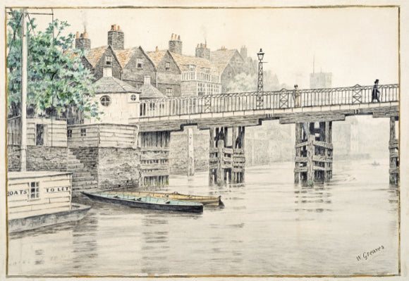 Battersea Bridge (Old Chelsea Bridge): 19th century
