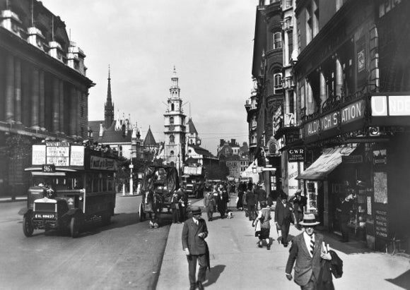 Strand, looking east: 20th century