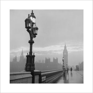 Westminster bridge and Houses of Parliament: 1962