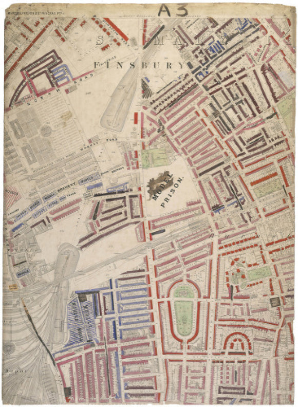 Descriptive map of London Poverty: Section 5: 1889