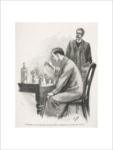 Holmes was working hard over a chemical investigation: c.1895