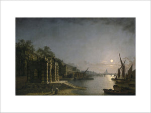 York Water Gate and the Adelphi from the River, by Moonlight: 1845-1860