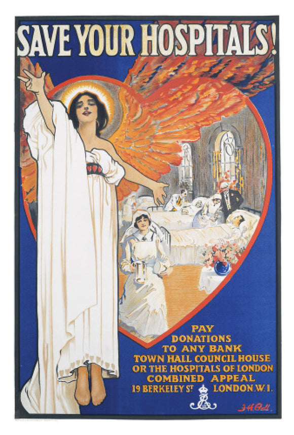 Save Your Hospitals! Poster: 1920's