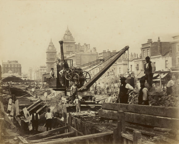 The construction of the Metropolitan District Railway; c.1867