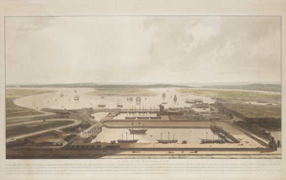 A View of the East India Docks; 1808