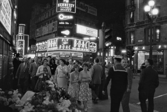 The West End at night; 1960