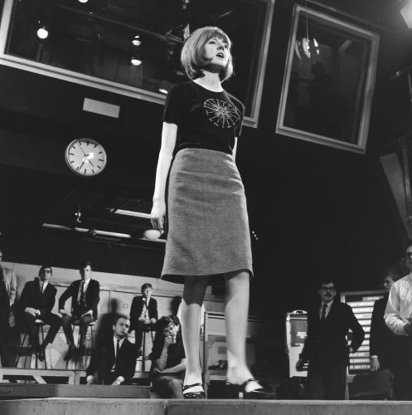 Cilla Black performing on Ready, Steady, Go; 1964