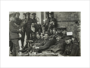 Grenadier Guards awaiting the postman,  1916