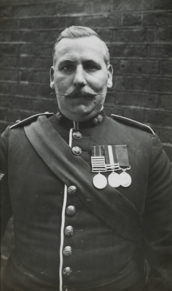 Sergeant Major wearing medals; c.1913