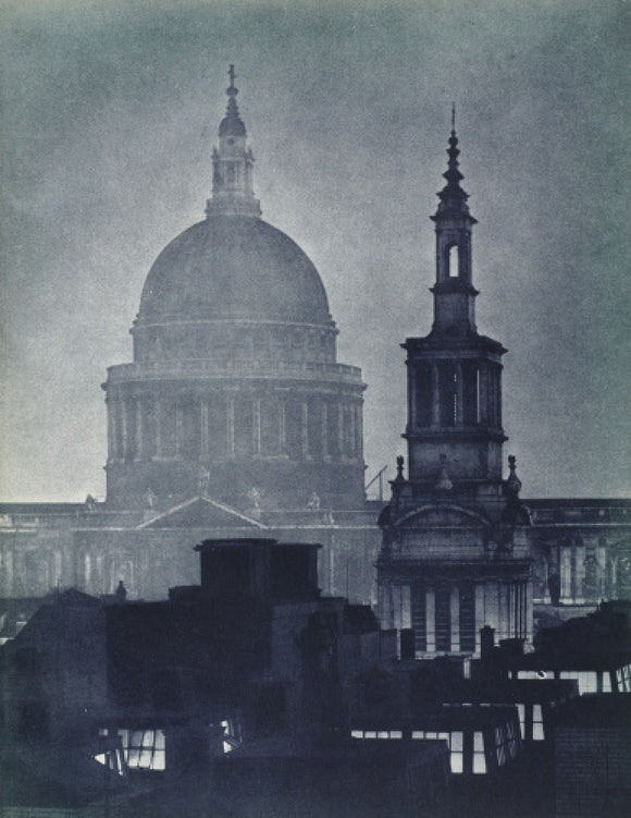 St. Pauls Catherdral at night; 1934