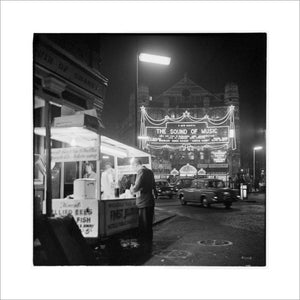 The Palace Theatre at night; 1960